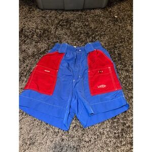 AFTCO Fishing Shorts Outdoor Playwear Pockets Blue‎ Red Size 26